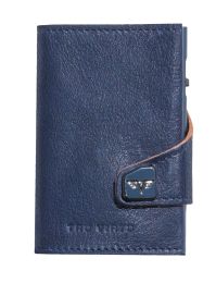 Caramba Leather Portemonnaie CLICK & SLIDE by TRU VIRTUÂ® (Color: Caramba Blue-Sand/Titan)