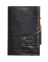 Caramba Leather Portemonnaie CLICK & SLIDE by TRU VIRTUÂ® (Color: Caramba Black-Yellow/Gold)